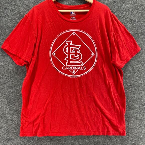 Genuine Merchandise T-Shirt Men XL Red Crew Neck Short Sleeve Pullover STL - Picture 4 of 9